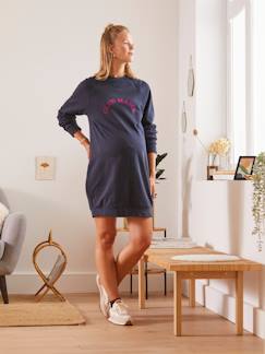 -Korte sweaterjurk met boodschap voor zwangerschap en borstvoeding