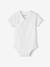 Lot de 5 bodies manches courtes bébé ouverture naissance BASICS lot ivoire - vertbaudet enfant 