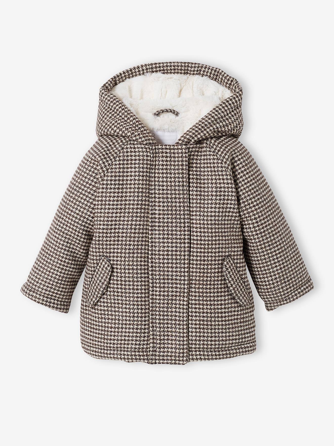 Manteau à Capuche En Laine Bébé Fille VERTBAUDET - Marine, Taille 24 Mois (86 Cm), Capuche Bordée Fausse Fourrure, Poches Cœur - 13