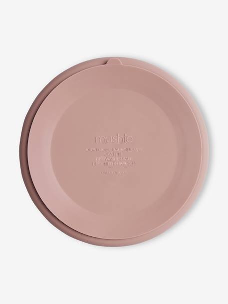 Assiette compartimentée en silicone beige+gris+rose - vertbaudet enfant 
