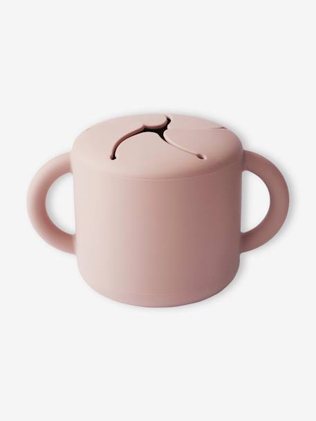 Tasse à goûter en silicone rose+vert - vertbaudet enfant 