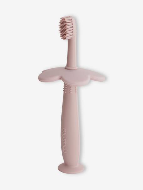 MUSHIE siliconen tandenborstel voor training grijs+rozen - vertbaudet enfant 