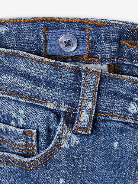 Jean droit détails usés fille double stone+gris - vertbaudet enfant 