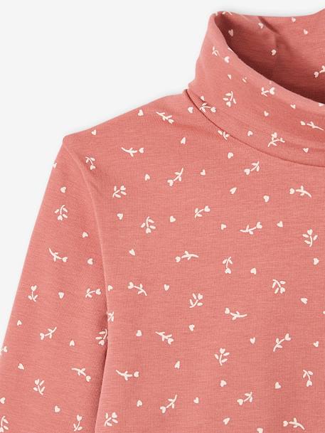 Lot de 3 T-shirts col roulé fille anthracite+écru+lot rose poudré+vert de gris - vertbaudet enfant 