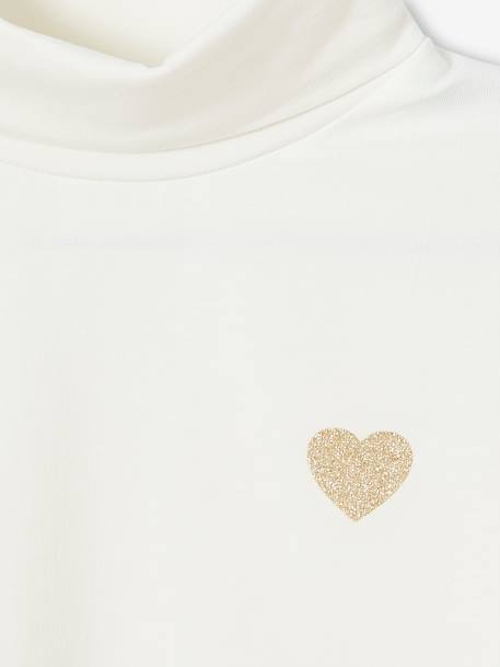 Set van 3  t-shirts met rolkraag voor meisjes antraciet+ecru+groengrijs+poederroze set - vertbaudet enfant 