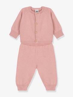-Ensemble 2 pièces bébé en tricot laine et coton