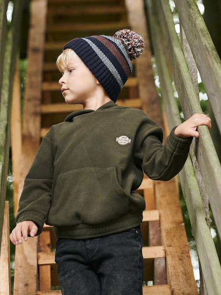 Jongenssweater et kap van fleece KAKI - vertbaudet enfant 