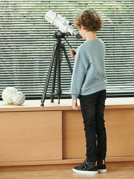 Jean garçon droit facile à enfiler denim effet molleton BRUT FONCE+denim black+denim gris+double stone+STONE MOYEN - vertbaudet enfant 