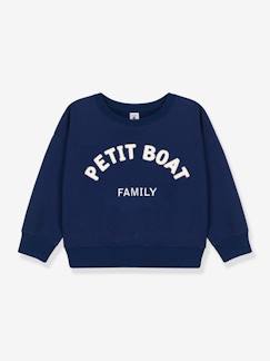 Jongens-Trui, vest, sweater-Sweater-Kindersweater van joggingstof PETIT BATEAU biologisch katoen
