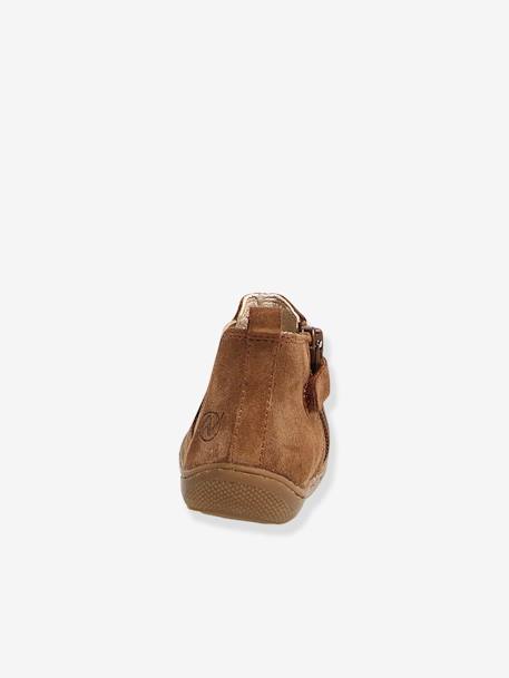 Chelsea boots bébé Sally 1ers pas marron+or - vertbaudet enfant 