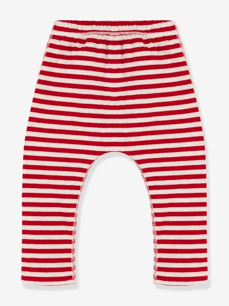 Pantalon bébé rayé en tubique - PETIT BATEAU rouge - vertbaudet enfant 
