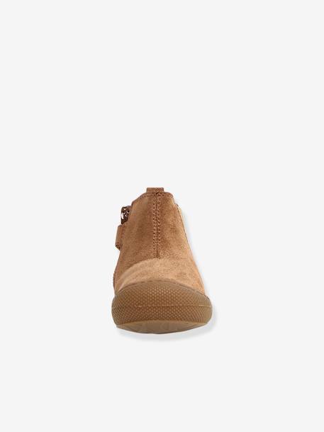 Chelsea boots bébé Sally 1ers pas marron+or - vertbaudet enfant 