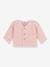 Cardigan baby geribbeld tricot van biologisch katoen PETIT BATEAU rozen - vertbaudet enfant 