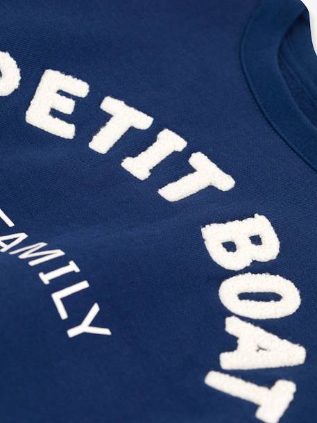 Kindersweater van joggingstof PETIT BATEAU biologisch katoen blauw - vertbaudet enfant 