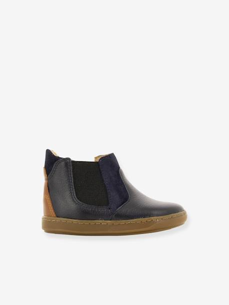 Boots bébé Bouba Chelsea Formosa caramel+marine - vertbaudet enfant 