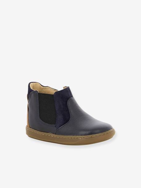 Boots bébé Bouba Chelsea Formosa caramel+marine - vertbaudet enfant 