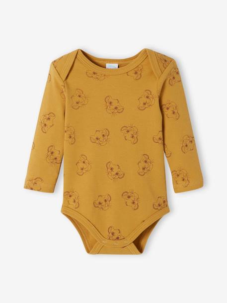 Lot de 2 bodies bébé garçon Disney® Le Roi Lion - jaune fonce uni avec decor