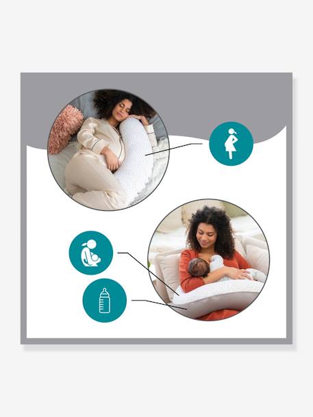 Coussin de maternité Doomoo ETHNIC PETROL+RISOTTO TAUPE+terracotta+vert - vertbaudet enfant 