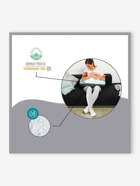 Coussin de maternité Doomoo ETHNIC PETROL+RISOTTO TAUPE+terracotta+vert - vertbaudet enfant 