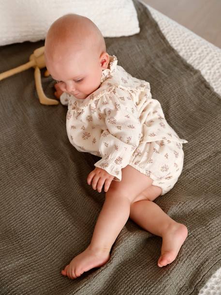Bébé-Robe en gaze de coton bébé avec bloomer