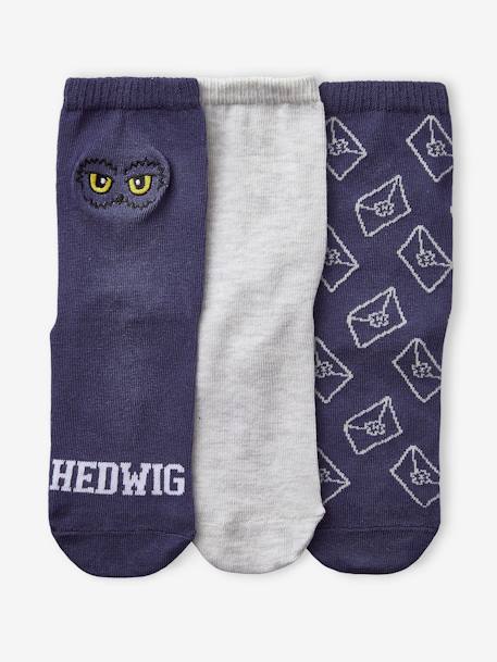 Set van 3 paar Harry Potter® sokken gechineerd grijs/blauw - vertbaudet enfant 