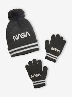 Jongens-Accessoires-Muts, sjaal, handschoenen-Set van muts + handschoenen voor jongens NASA®