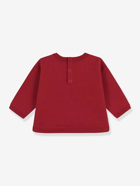 Baby-sweatshirt  in katoen PETIT BATEAU rood - vertbaudet enfant 
