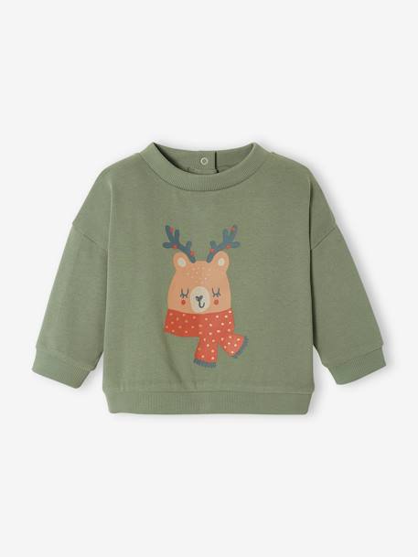 Kerstsweater baby saliegroen - vertbaudet enfant 