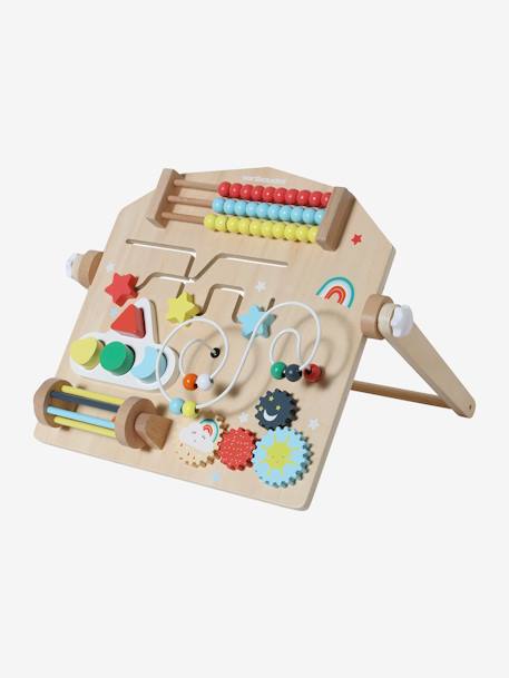Verticaal activiteitenbord gemaakt van FSC® hout meerkleurig - vertbaudet enfant 