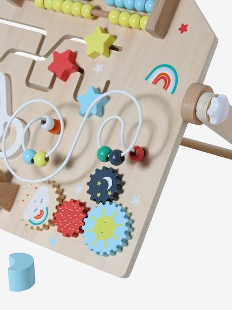 Verticaal activiteitenbord gemaakt van FSC® hout meerkleurig - vertbaudet enfant 