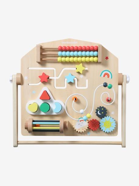 Verticaal activiteitenbord gemaakt van FSC® hout meerkleurig - vertbaudet enfant 