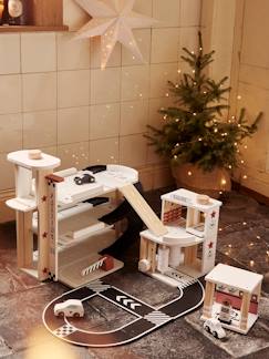 Jouet-Jeux d'imagination-Garage + station service en bois FSC®