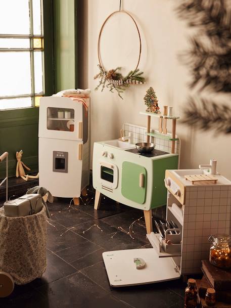 Cuisine en bois FSC® design blanc+caramel - vertbaudet enfant 