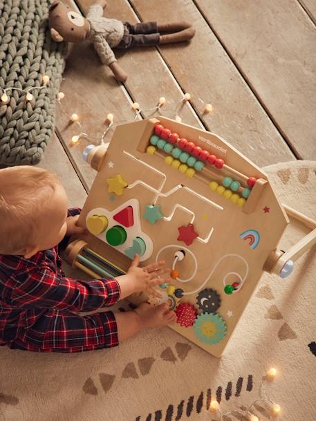Verticaal activiteitenbord gemaakt van FSC® hout meerkleurig - vertbaudet enfant 
