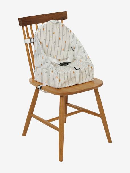 Rehausseur de chaise beige imprimé+blanc imprimé+bleu grisé+écru+GRIS+multicolore+noisette+noisette+rayé blanc+rose pâle - vertbaudet enfant 