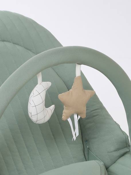 Transat avec arche Babydream beige imprimé+curry+gris/blanc+multicolore+tilleul - vertbaudet enfant 