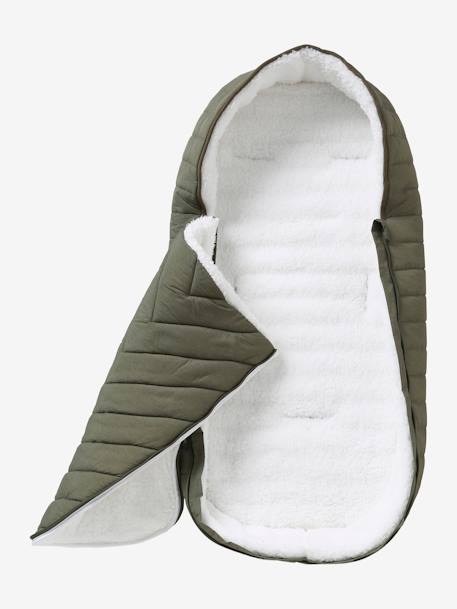 Chancelière poussette esprit doudoune bleu nuit+vert sauge - vertbaudet enfant 