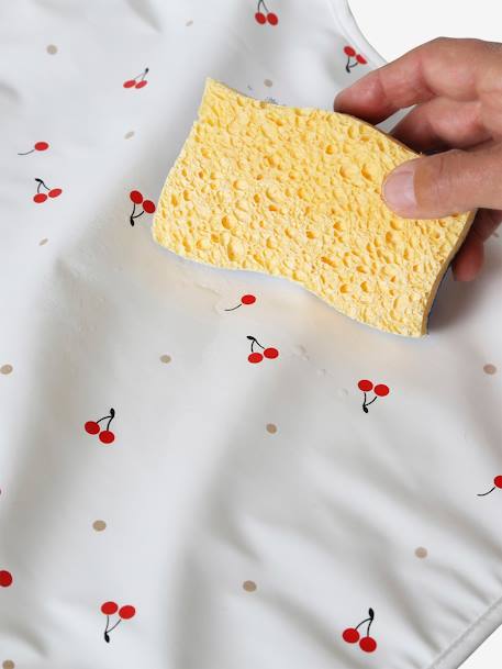 Bavoir tablier manches longues avec col blanc imprimé - vertbaudet enfant 