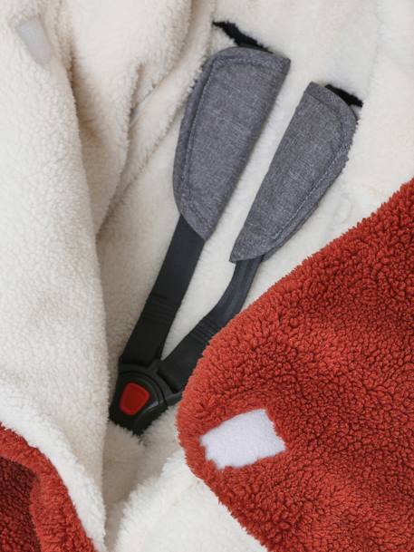 Chancelière coque et nacelle en sherpa Foxy safran - vertbaudet enfant 