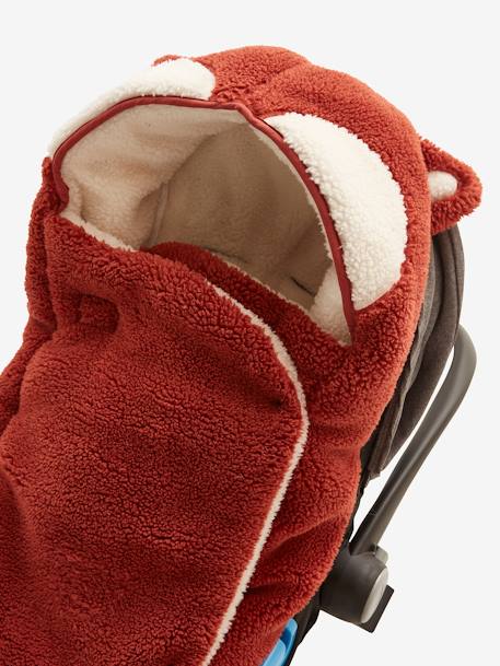 Chancelière coque et nacelle en sherpa Foxy safran - vertbaudet enfant 