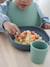Serviesset 4 items silicone BEABA blauw+EUCALYPTUS+GEEL+terracotta - vertbaudet enfant 