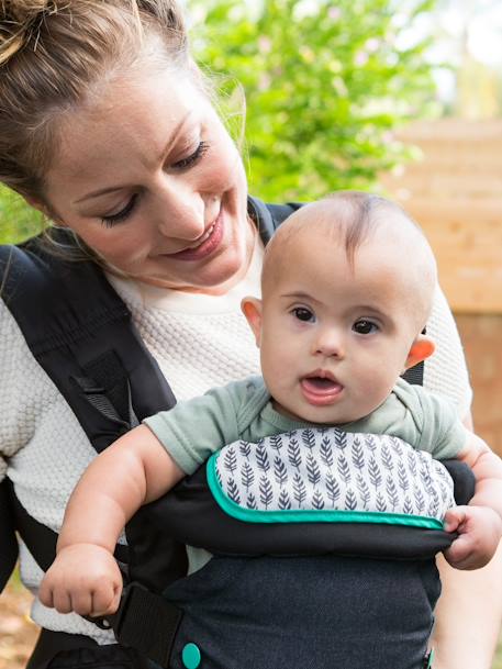 Porte-bébé avec bavoir lavable Flip 4 en 1 noir - vertbaudet enfant 
