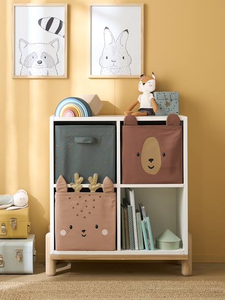 Lot de 3 bacs de rangement animaux GREEN FOREST marron et vert - vertbaudet enfant 