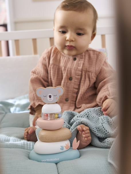 Hochet flexible en bois pour bébé - Eveil coloré