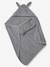 Badcape + washandje van biologisch katoen amandel+antraciet+karamel+oceaanblauw+rozen+Wit - vertbaudet enfant 