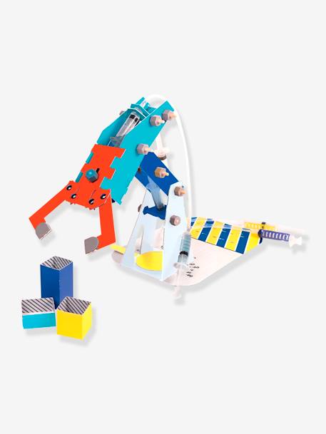 Kit ludo-éducatif 2 en 1 - Les Robots - Fabrique ton bras robotique qui bouge ! - PANDACRAFT bleu - vertbaudet enfant 