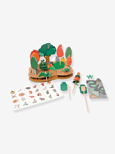 Kit ludo-éducatif 2 en 1 - La Forêt - Crée ta maquette de forêt en 3D ! - PANDACRAFT vert - vertbaudet enfant 