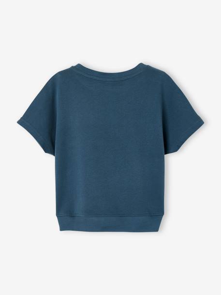 T-shirt molleton motif aventure garçon détails fluo bleu pétrole - vertbaudet enfant 