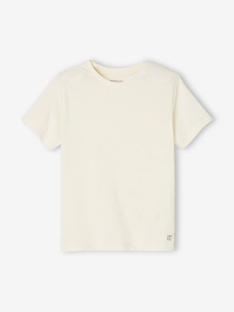 T-shirt Basics personnalisable garçon manches courtes blanc+BLEU+bleu ciel+bordeaux+mandarine+marine+sauge+turquoise - vertbaudet enfant 