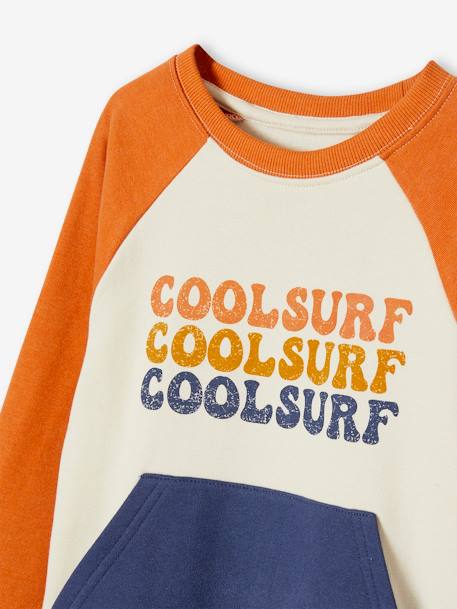 Sweatshirt 'cool surf' voor jongens met colorblock effect meerkleurig - vertbaudet enfant 